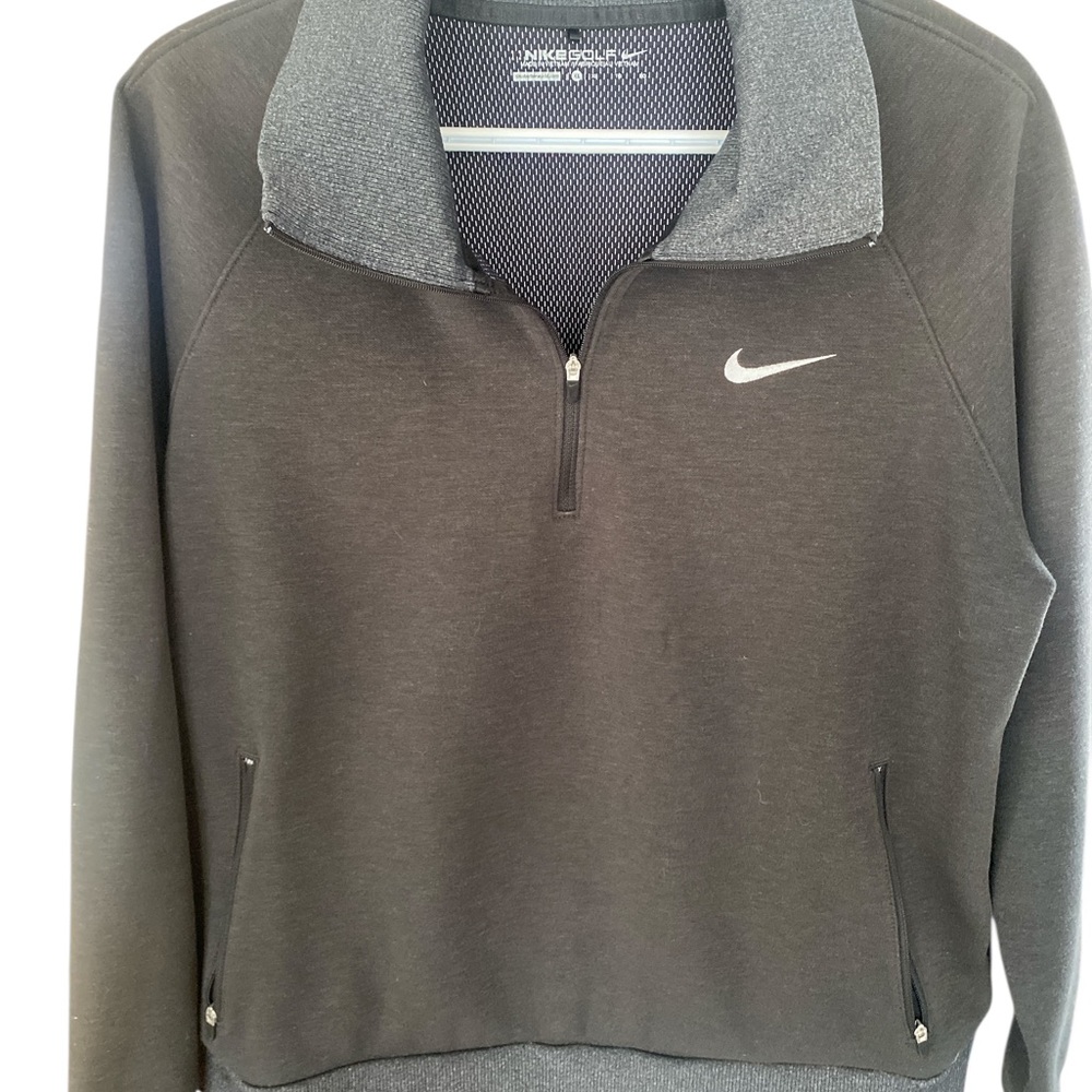 Nike Large -Gray Quarter-Zip Pullover